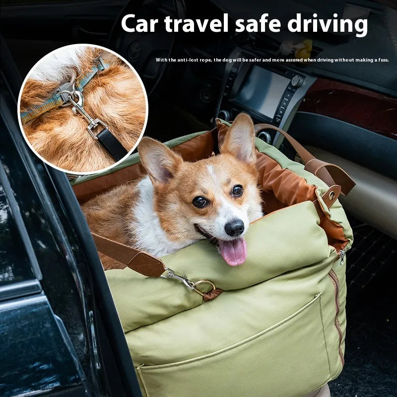 Portable Car Pet Safety Chair for Dogs & Cats – Washable Travel Pet Seat (55×50×45cm)